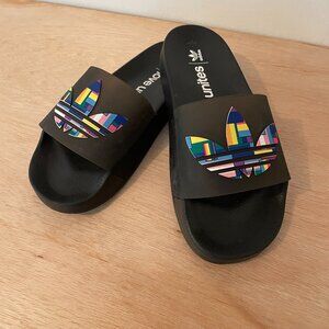 Adidas Adilette Lite Pride Sandal W Size 9 Shower Slides FY9017 Rainbow Sandals